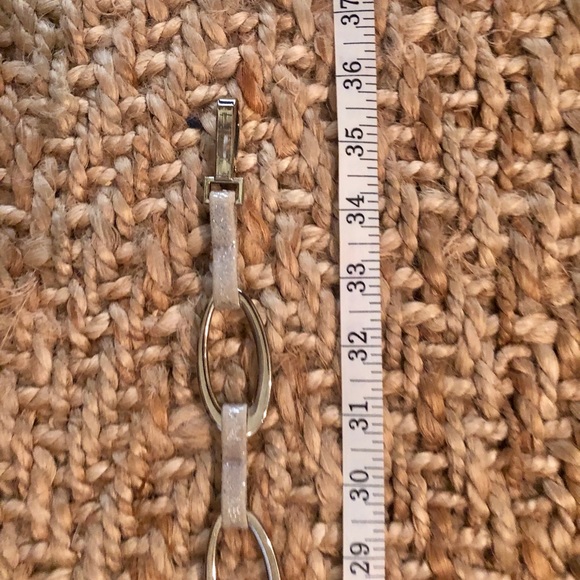 SUZI ROHER LEATHER METALLIC SILVER BELT STRETCHY main image 5